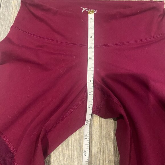 Old Navy Active Go Dry Tech Mesh Leggings Burgundy Sz S - Picture 4 of 7